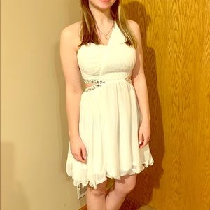 Gorgeous White Party Dress, sz0/2 1-Shoulder Strap